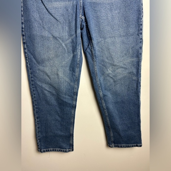 Calvin Klein Straight Jeans Women Blue Denim Plus 14 (34.5X27) Casual Stretch - Picture 6 of 14